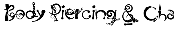 Body Piercing & Chains font preview
